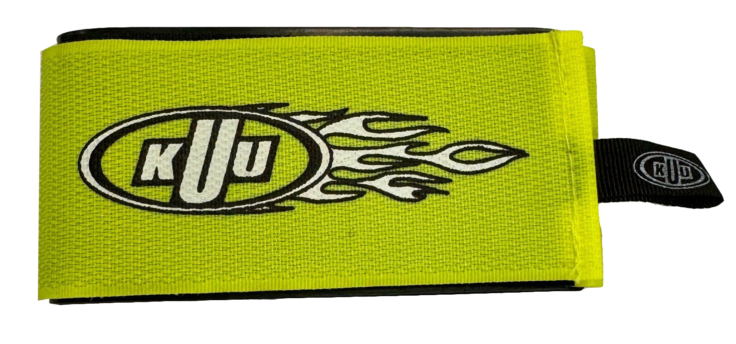 DELUXE SKI STRAP w/ 2" Deluxe Rubber Divider - NEON YELLOW Ea.