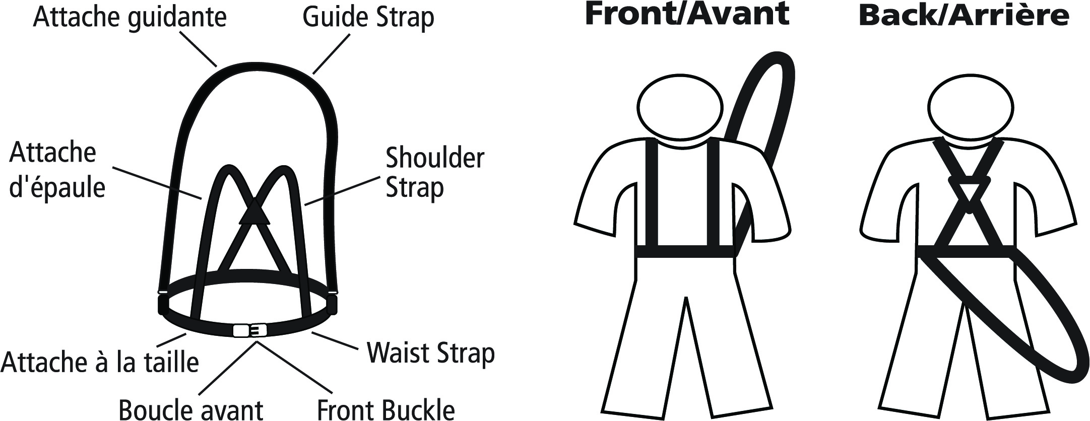 KIDS SKI HARNESS - Adjustable (comes with Ski Tip - Toe Piece) - Image 2